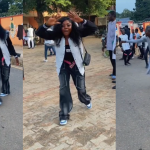 Nigerian lady celebrates as she becomes first graduate in her family (WATCH)