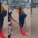 "Attachment nor cost for your side?" – Nigerian Lady's Extra-Long Braids Cause a Stir on the Streets of Benin City (VIDEO)