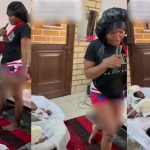 Heartwarming moment Nigerian mum leads triplet daughters in prayer session (WATCH)