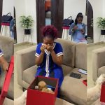 "I got the cutest gift on my birthday" – Lady got surprised with a new puppy after l0sing her dog in May (VIDEO)