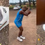Lady shows off the 'expensive' Gucci-Nike sneakers from her Odogwu talking stage (WATCH)