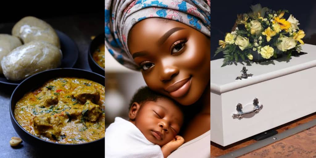 Baby passes away after grandmother feeds him groundnut soup