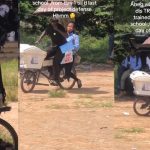 "Good girl dey pay" – Mobile ice-cream seller joyous as his girlfriend signs out of school (VIDEO)