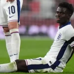 Injured Saka Leaves England Camp To Return To Arsenal For Further Assessment