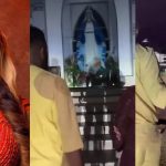 Netizens accuse Ekene Umenwa of idol worshipping for dedicating baby to Mother Mary