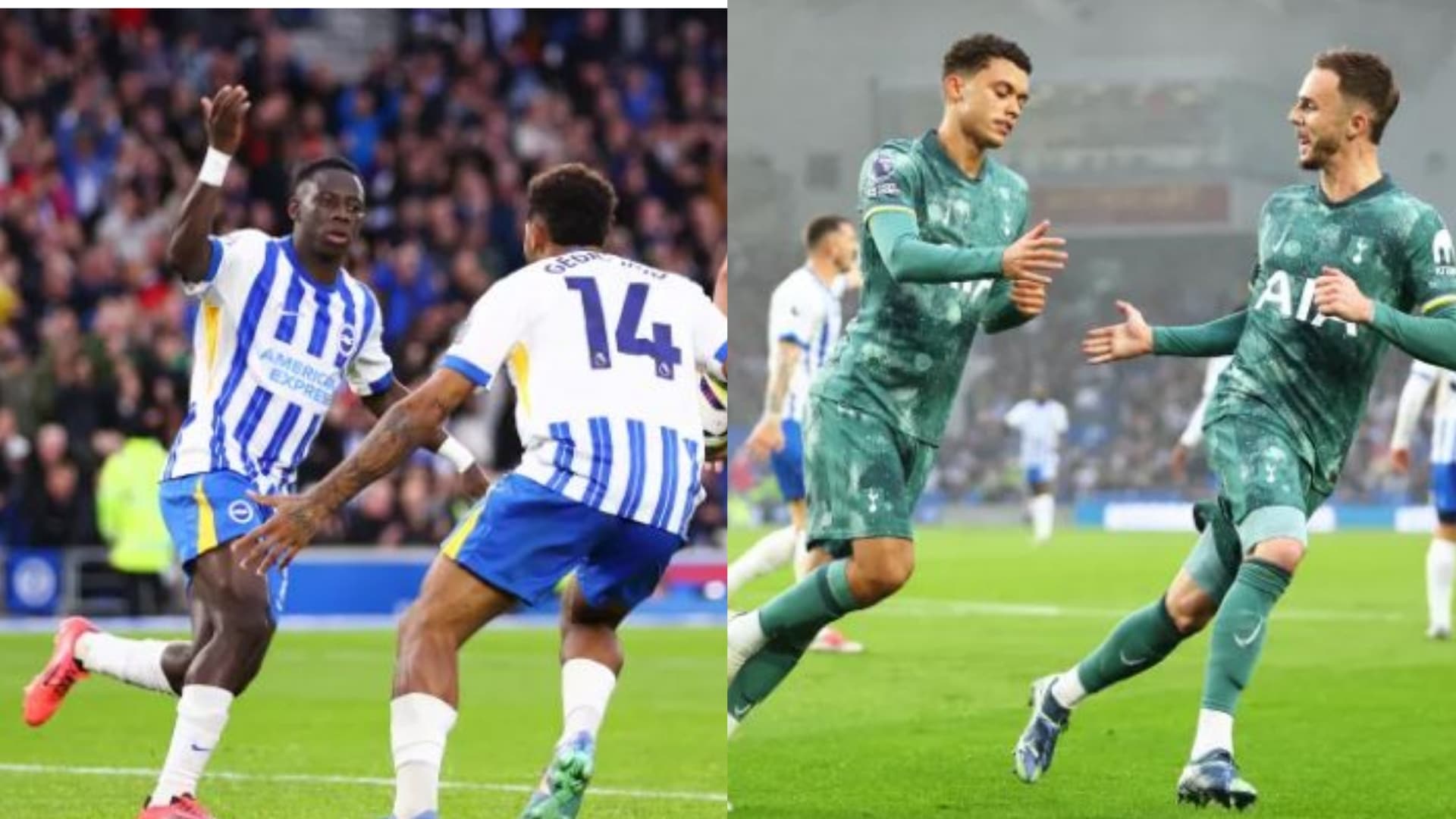Tottenham collapse against Brighton in five-goal thriller
