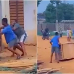 Drama as man retrieves 'kiosk' from girlfriend after sour relationship
