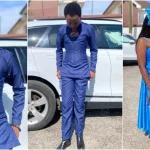 Ghanaian man goes viral for wearing corset to wedding party