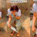 Female corper tears up after nobody came to celebrate her POP with her