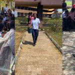 "Who be that one wey carry pot" – Nigerian students get creative on 'No Bag Day', show up with unusual carriers (WATCH)
