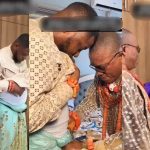 Heartwarming moment Isoko father-in-law prepares Yoruba groom for wedding with traditional Isoko outfit (WATCH)