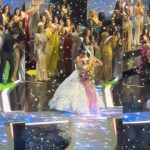 Fellow contestants rush to congratulate Chidinma Adetshina after she was announced as 1st runner-up at Miss Universe (WATCH)