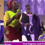 Emotional moment UNIBEN best-graduating student's mom rushes out in her Chosen apron