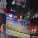 "Eyin iyawo pablo yi sha" – Lady sp@rks concern as she sits on moving vehicle in Ibadan (WATCH)