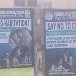 "There were even awards for it back then BEST COUPLE" – Billboard in Imo Polytechnic w@rns students against cohabitation (IMAGES)