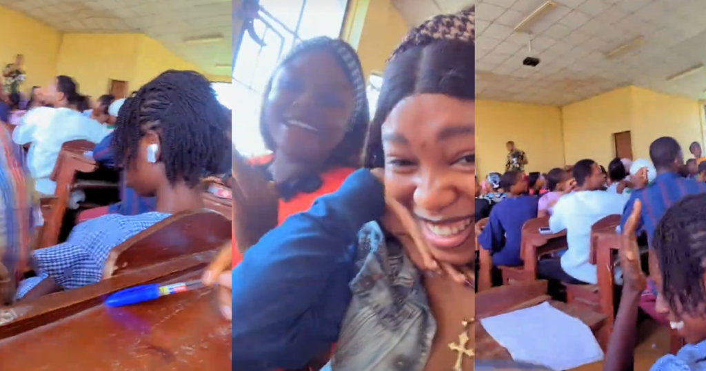 A lecture ended abrúptly after a student's music played over a Bluetooth speaker (WATCH)