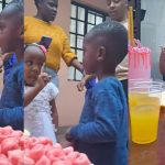 Birthday girl w@rns boy to keep his hands off her cake, prevents him from having a taste (VIDEO)