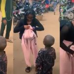 "I no dey say thank you for ₦100" – Young boy refuses to show appreciation after receiving ₦100 (WATCH)