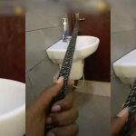 "Why was the guy still trying so hard to enter" – Man uses his belt as a makeshift lock to secure a public restroom door (WATCH)