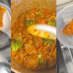 "For boy wey go still brɘak your heart?" – Tongue w@gs as lady dishes out boyfriend's portion from her family's meal (WATCH)