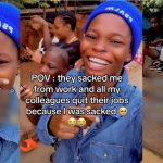 "Association of j0bless girls" – Netizens react as girl shares how her friends qu!t their jobs because she was s@cked (WATCH)