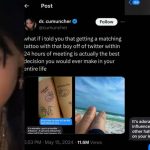 Lady gets matching tattoo with new boyfriend, barely 24 hours into relationship