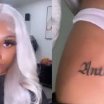 Lady goes viral after seeking help for tattoo of ex-boyfriend's name on her lap