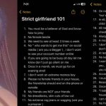 Lady posts 31 strict relationship rules for future boyfriend on social media