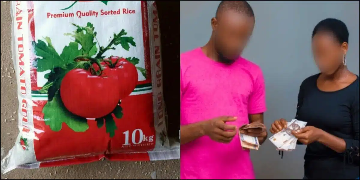 Lady raises bar high as she gifts boyfriend bag of rice and N550K for house rent