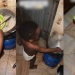 Nigerian mum's jaw dr0ps as she discovers 2-year-old son dishing out his meal in the kitchen (VIDEO)