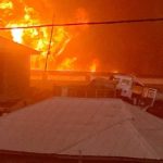 Fires Guts Popular Petrol Station in Ibadan, Videos Emerge