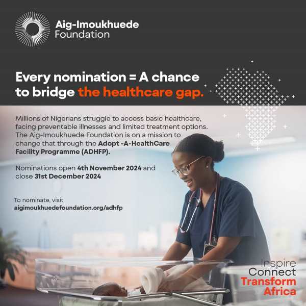 Aig-Imoukhuede Foundation Invites Nominations To Transform Primary Healthcare Centres Across Nigeria