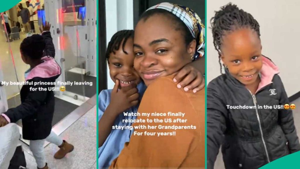 Little Nigerian Girl Relocates to America to Stay with Parents After 4 Years, Sweet Video Trends