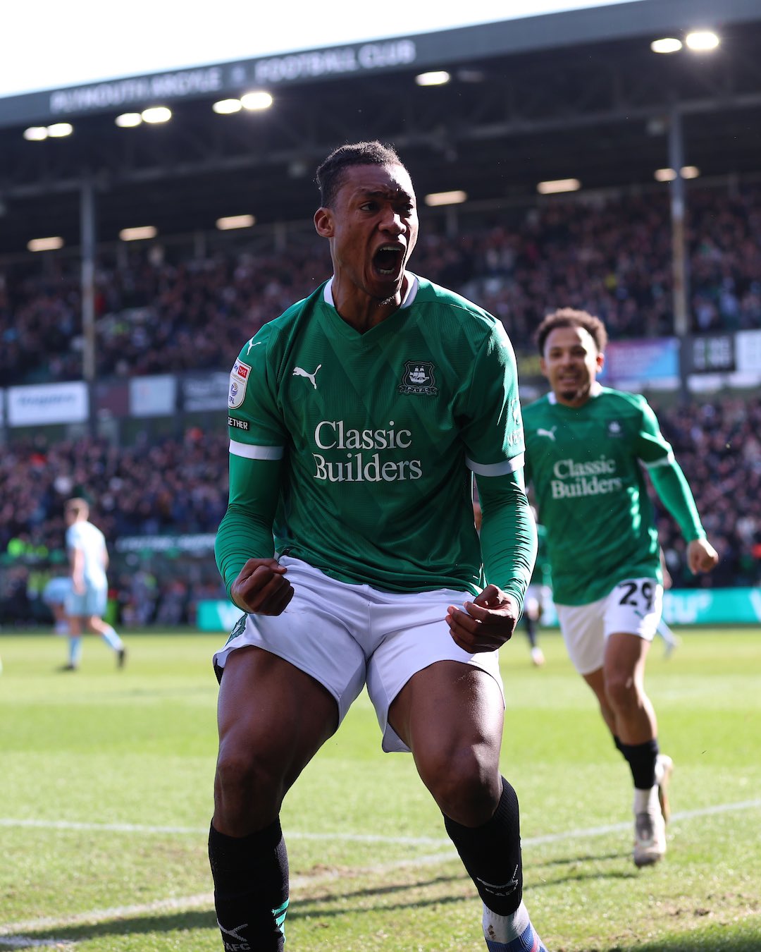 Tijani Celebrates First Plymouth Argyle’s Goal